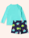 Diving Frog Print Swim Set