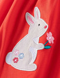 Cartoon Bunny Qpplique Dress