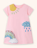 Cartoon Weather Applique Dress