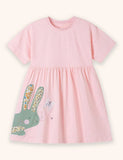 Cute Rabbit Applique Dress
