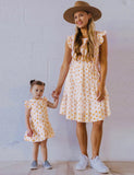 Mom&Me Strap Holiday Tiny Flower Dress