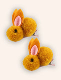 2PCS Easter Bunny Plush Hairpins