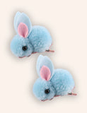 2PCS Easter Bunny Plush Hairpins