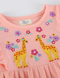 Giraffe Embroidered Dress