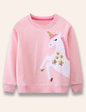 Star Unicorn Appliqué Sweatshirt