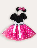 Bow Tulle Dress With Headband