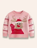 Christmas Cute Reindeer Printed Sweater