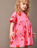 Valentine's Day Heart Print Pocket Dress