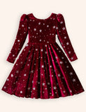 Christmas Velvet Star Princess Dress