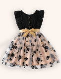 Valentine's Day Heart Tulle Print Dress