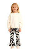 Zebra Striped Flared Leggings
