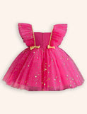 Christmas Star Tulle Princess Party Dress