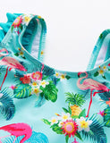Flamingo Ruffled One-piece Swimsuit