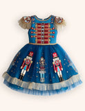 Clearance Deals - Festival Nutcrackers Tassel Tulle Appliqué Dress