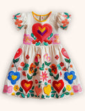 Valentine's Day Embroidered Dress
