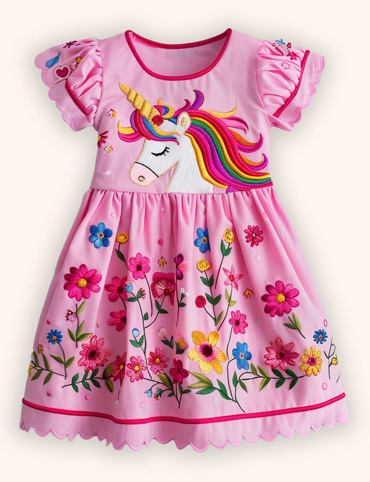 Flower Unicorn Party Dress
