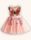Flower Butterfly Party Tulle Dress