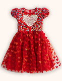Valentine's Day Applique Tulle Dress