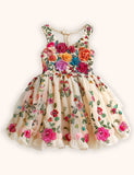 3D Flower Applique Tulle Dress