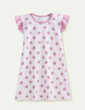 Cartoon Floral Flying Sleeve Pajamas - Mini Taylor