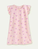 Cartoon Floral Flying Sleeve Pajamas - Mini Taylor