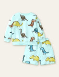 Cute Dinosaur Printed Sweater Set