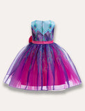 Feather Printed Tulle Party Dress - Mini Taylor