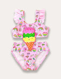 Fruit Appliqué One Piece Swimsuit