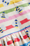 Rainbow Striped Bee Print Dress - Mini Taylor