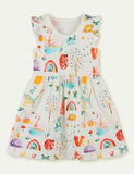 Printed Short Sleeve Dress - Mini Taylor