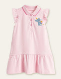 Unicorn Polka Dot Printed Dress