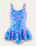 Multicolor Mermaid One-piece Swimsuit - Mini Taylor