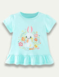 Easter Cartoon Bunny Printed T-Shirt - Mini Taylor