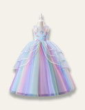 Unicorn Rainbow Tulle Princess Party Dress